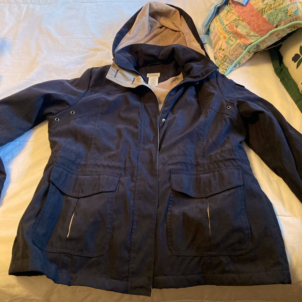 Jacket, Ladies, w/Hoodie, Classic Elements, Black/Exterior, Gold/Interior, NEW🎉